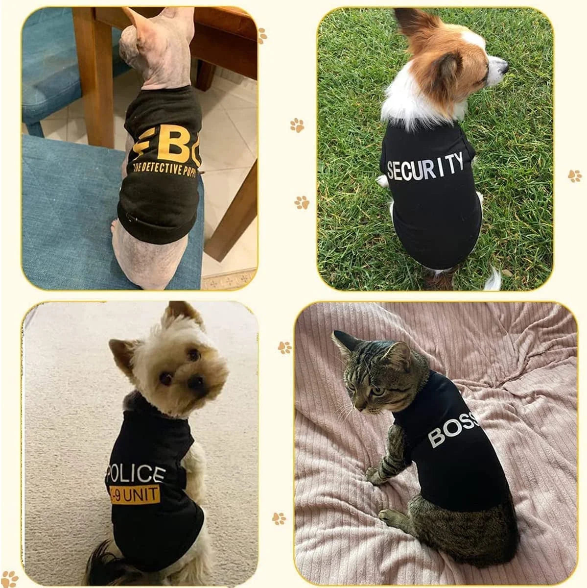 4 Packs Dog Shirts for Small Dog,  Pet T-Shirts Clothes Vest for Puppy Boy Girl